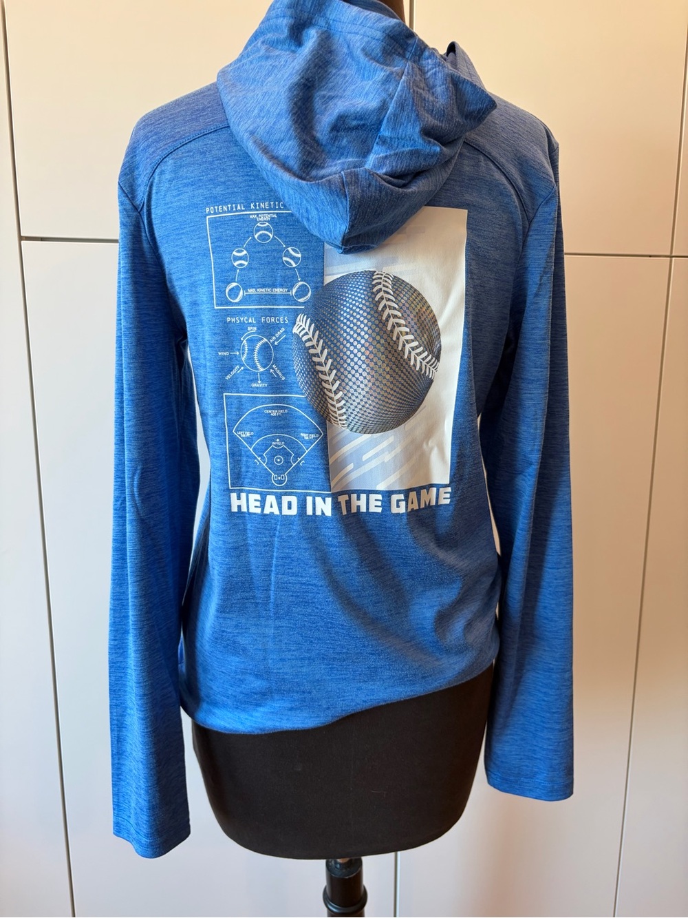 Tek Gear Soft Tek Women’s Blue Lightweight Pullover Hoodie Top - Size L